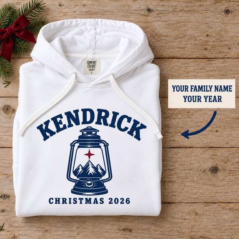 Personalized Mountain Lantern Christmas 1467 Family Name Mountain Lodge Gift