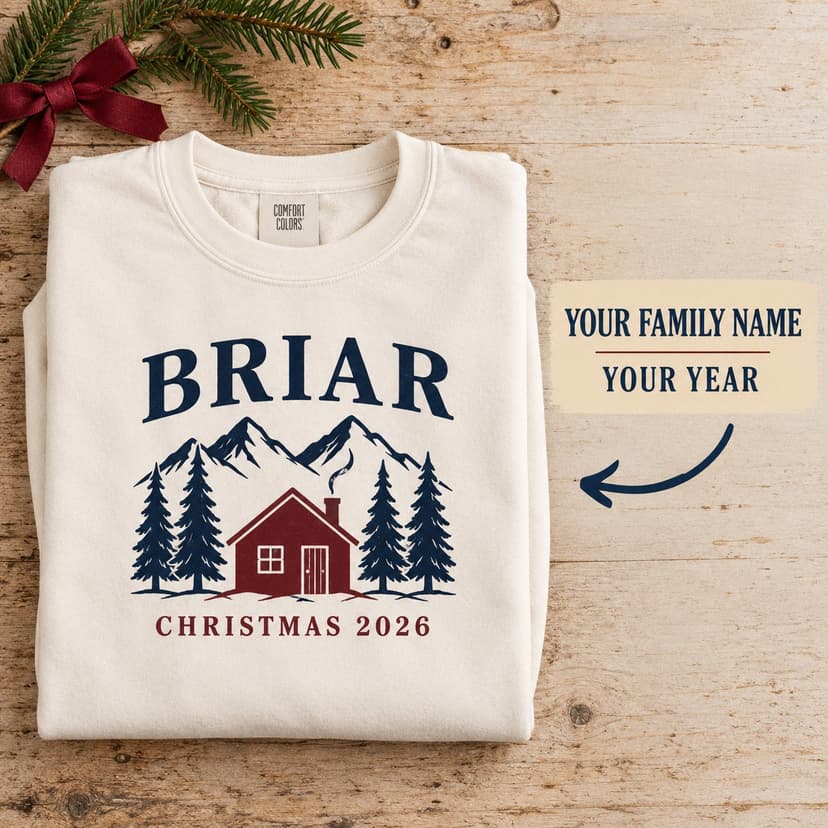 Personalized Fir Ridge Cabin Christmas 1566 Family Name Mountain Lodge Gift