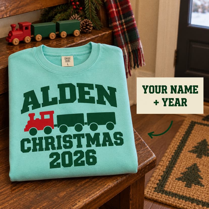 Personalized Christmas Family Reunion Sweatshirt, Custom Family Name and Year, Christmas train reunion Gift