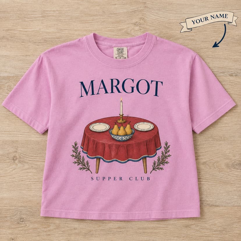 Personalized Supper Club Boxy Tee with Host Name