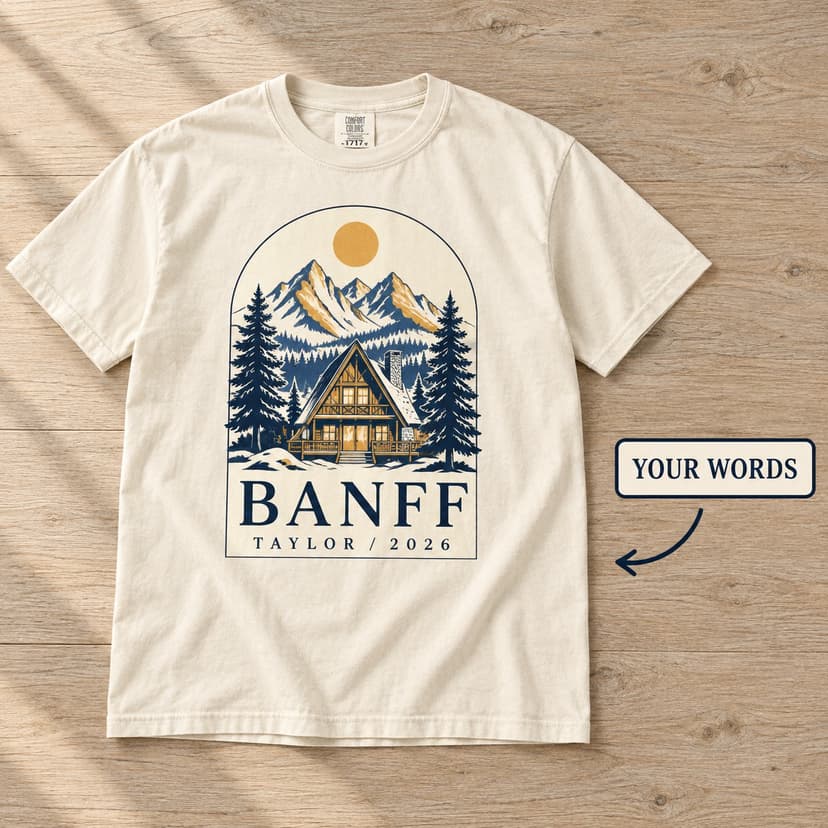 Personalized Banff Lodge T-Shirt with Name and Year