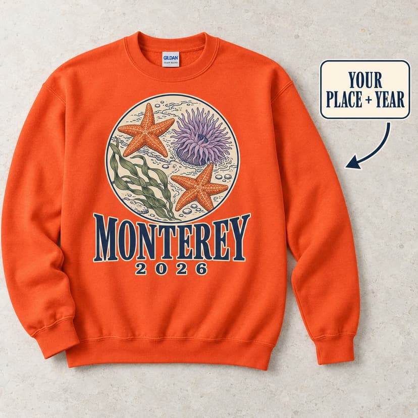 Personalized Tidepool Sweatshirt with Place Caption and Year