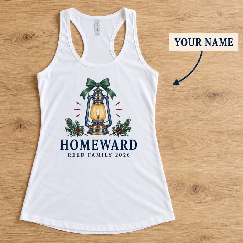 Personalized Homecoming Tank with Family Name and Year