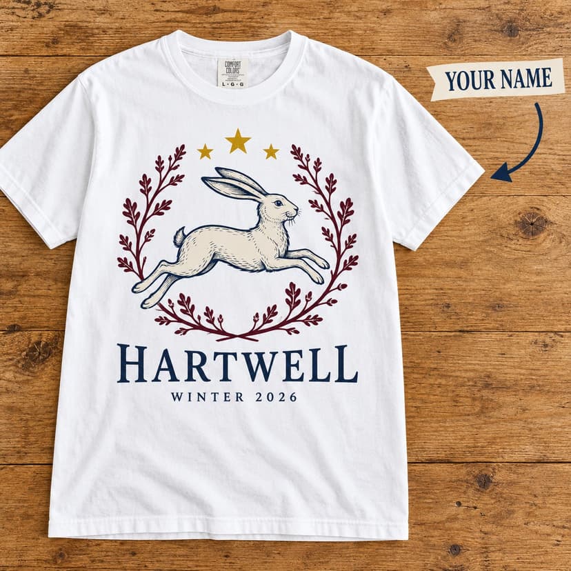 Personalized Winter Hare Shirt with Name and Year